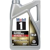 Mobil 1 Extended Performance High Mileage Full Synthetic Oil 5W-20, 5 Quart | 20,000-Mile Protection | High Mileage Defense | Triple Action Formula