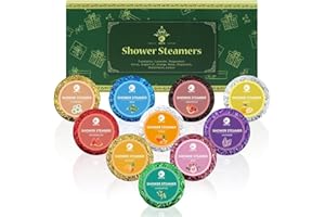 MR MIRYE Shower Steamers Aromatherapy, Christmas Birthday Gifts for Women Men, 10 Different Shower Bombs with Fruity Floral Fragrances, Self Care Spa Gifts White Elephant Stocking Stuffers