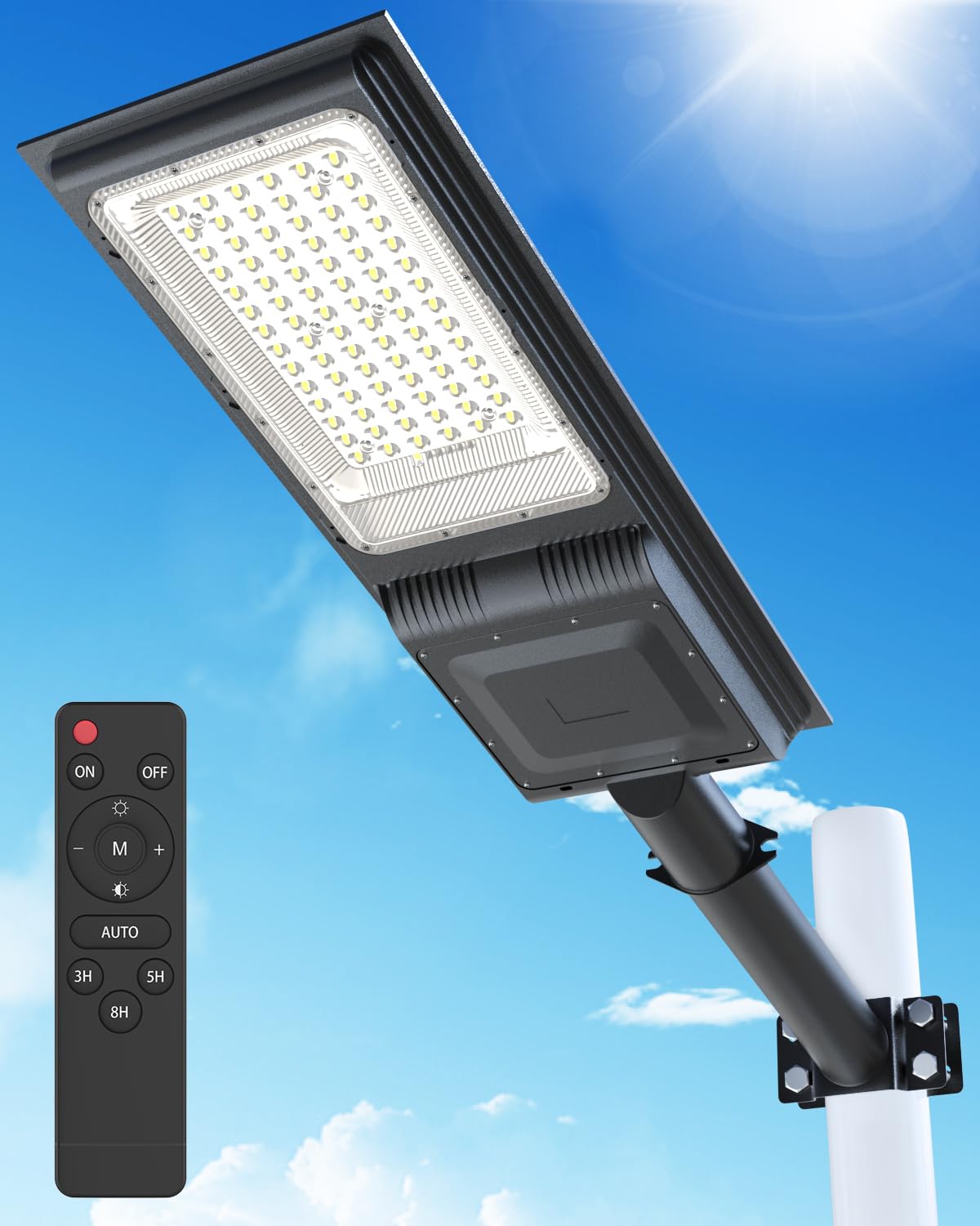 Engrepo Solar Street Lights Outdoor, 20000lm IP65