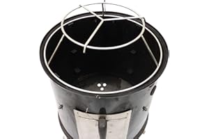 Hunsaker Smokers Rib Hanger Set for 22.5" WSM - 12 S-Shaped Butcher Meat Hooks, Durable Solid 304 Stainless Steel, Increased Cooking Capacity, Achieve Pit Barrel Style Results