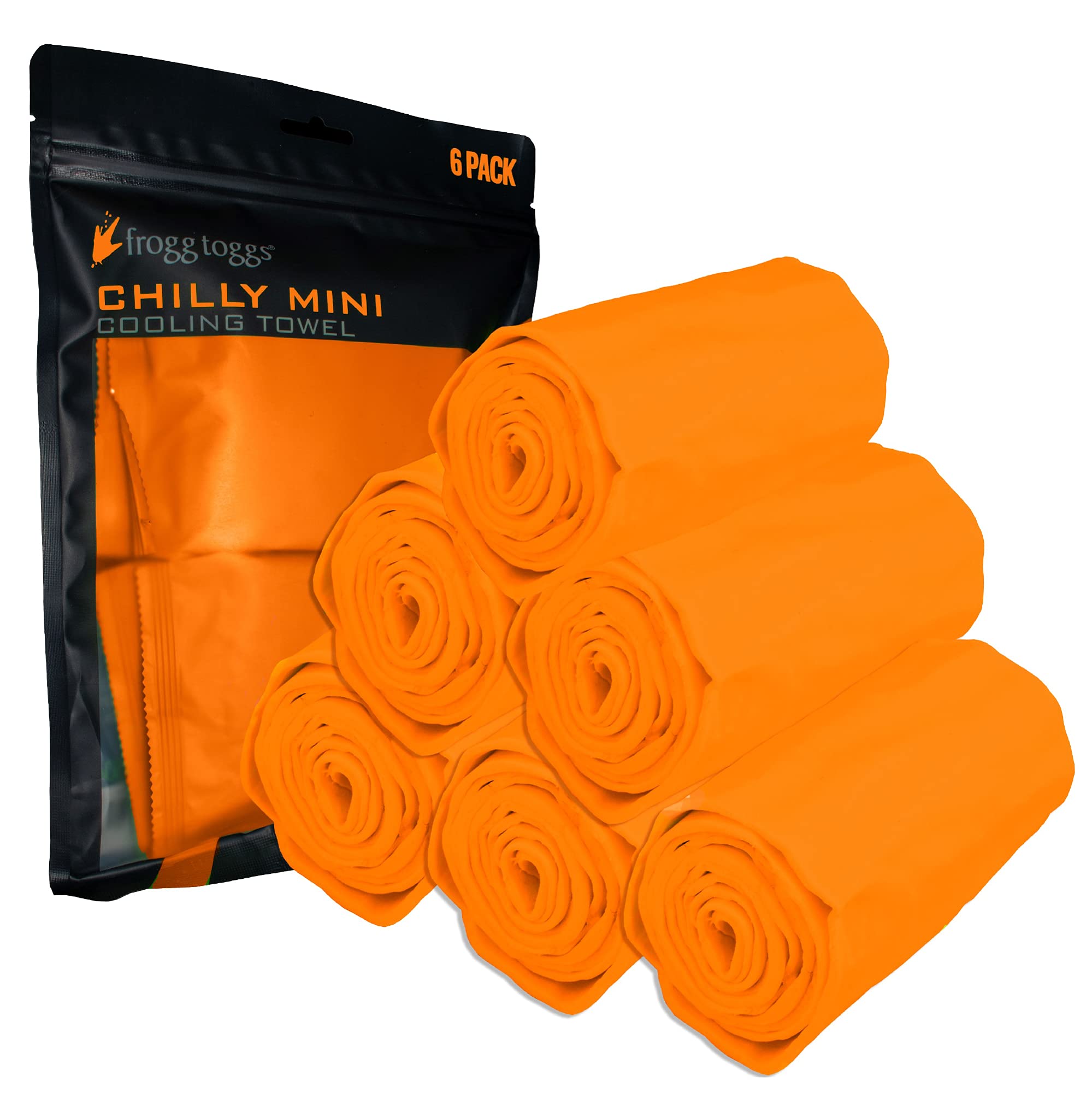 Photo 1 of **MISSING 1** FROGG TOGGS Unisex Cooling Towel, Orange - 6 Pack, 6 Pack - 29x3 US