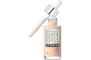 Maybelline Super Stay Up to 24HR Skin Tint, Radiant Light-to-Medium Coverage Foundation, Makeup Infused With Vitamin C, 118, 1 Count