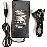 [Verified Fit] 52 Volt Electric Charger 3-Pin XLR, for Juiced CrossCurrent RipCurrent HyperScorpion 52V Battery Pack and Other 14S 52V Brands 3-Pin (58.8V 3A max)