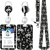 Western Cowboy Cactus ID Badge Holder with Lanyard, Retractable Lanyards for ID Badges Name Tag Clips, Funny Nurse Teacher Office Student Gift