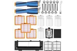 PAYUDAL Replacement Parts For Shark AI AV2511AE AV2501S AV2610WA AV2501AE RV2502AE RV2610WA UR2500SR Ultra Robot Vacuum Cleaner Accessories Kit Main and Side Brush,Roller Brush Cover,HEPA Filter,Foam Filter