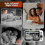 Blemil Upgrade Baby Monitor 5" Split Screen 2 Cameras 30H Battery view 6