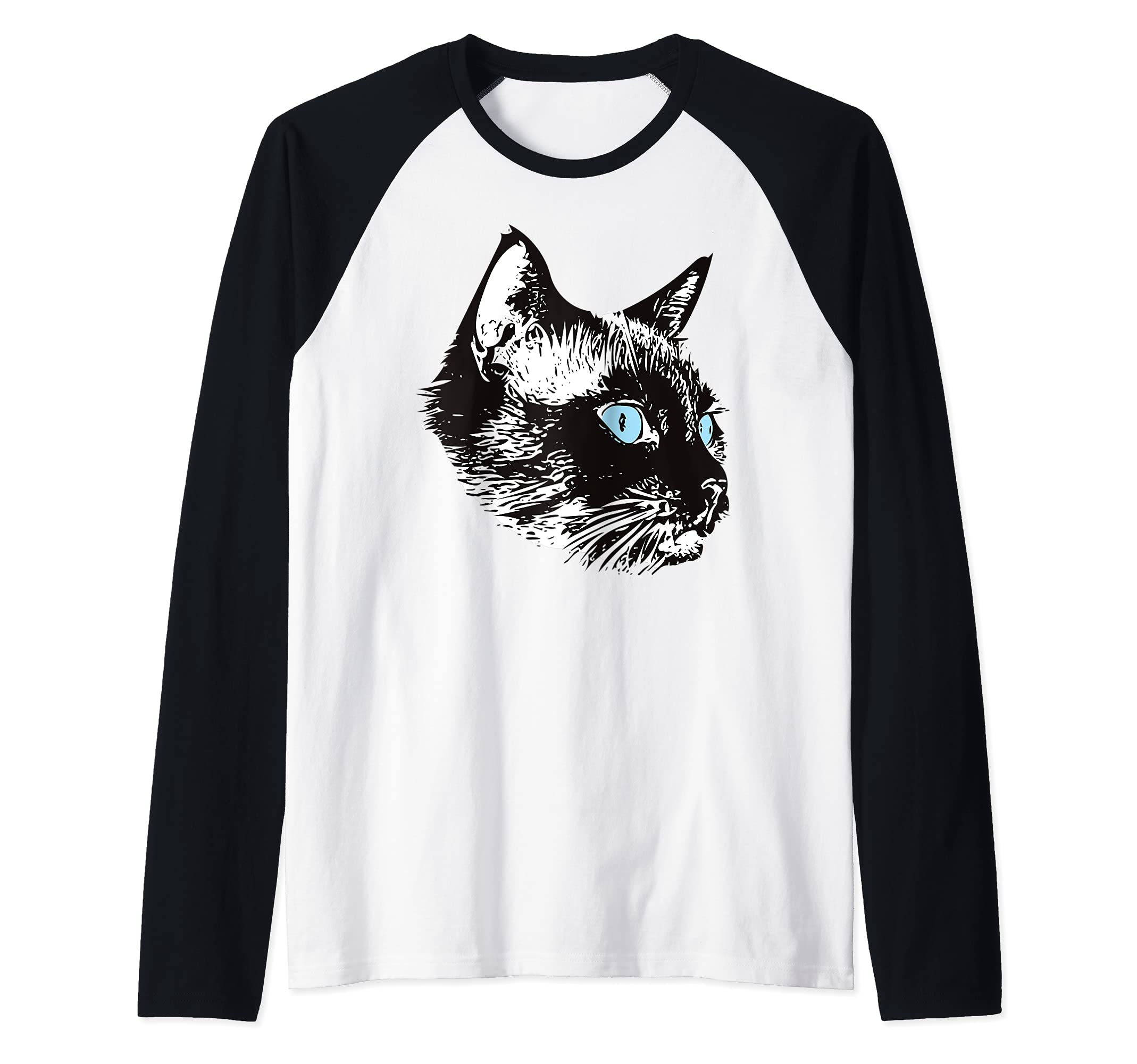 Balinese Cat Raglan Baseball Tee