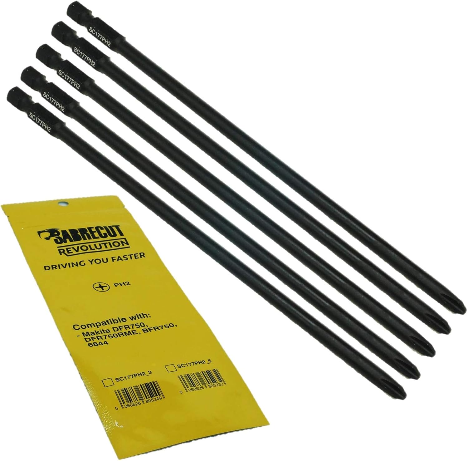 3 X SabreCut SC177PH2_3 177 Mm PH2 Compatibile Con Makita DFR750