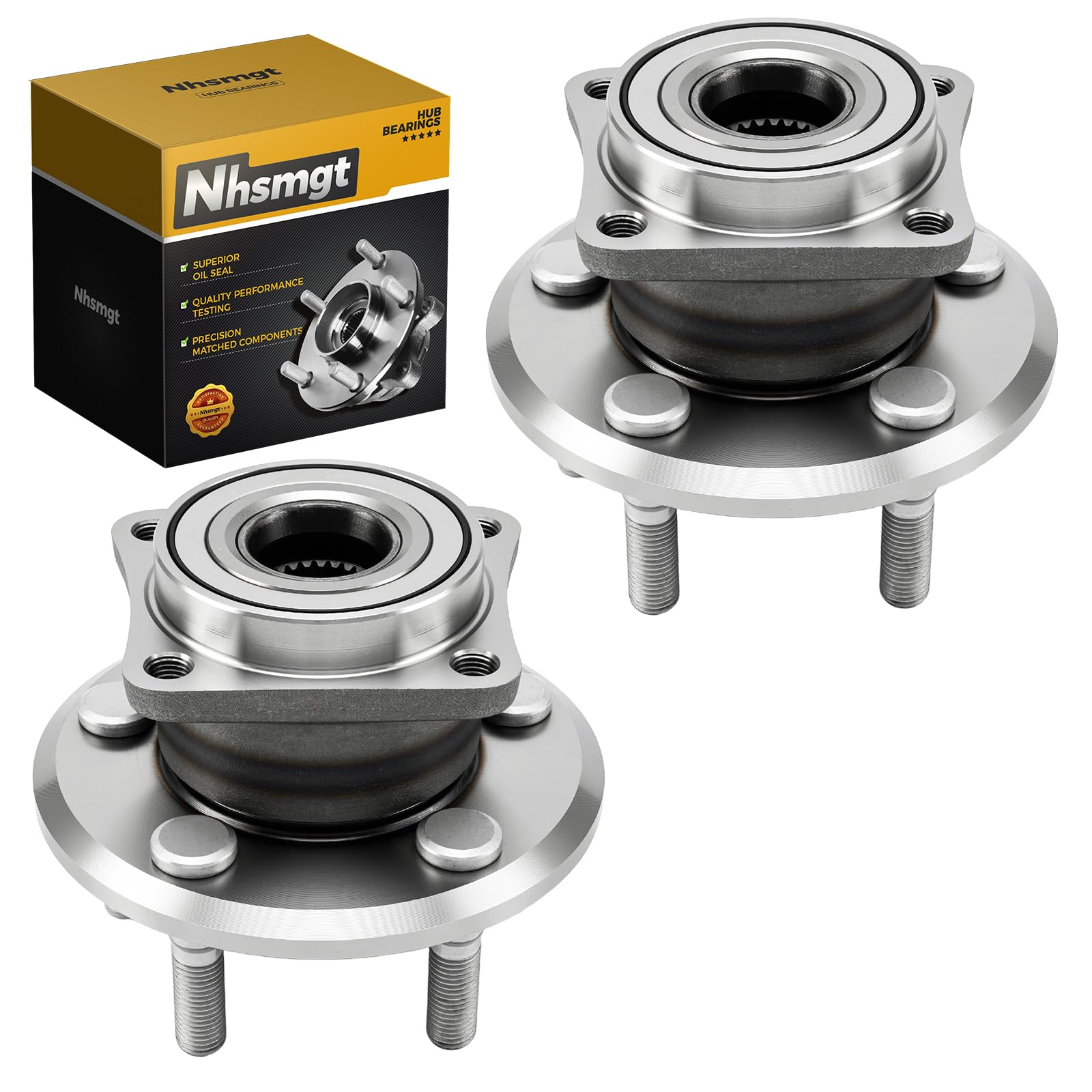 Photo 1 of Nhsmgt 2X AWD Rear Wheel Hub Bearing Assembly Compatible with Toyota Matrix 2003-2006, fit Pontiac Vibe 2003 2004 2005 2006 Non-ABS 5Lugs Replace HA590002 512512