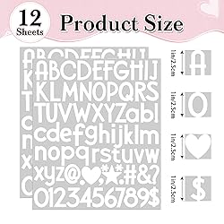 12 Sheets Letter Stickers 900 Alphabet Stickers