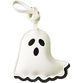 Fuerxy White Ghost Bag Charm, Halloween Ghost Purse Charm | Ghost Charm for Handbags Backpacks Purse Keychain Accessories Halloween Gifts