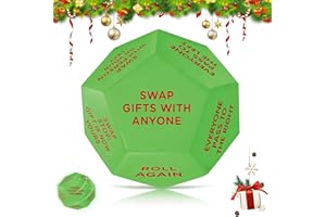 Santa Swap Gift Exchange Dice Game 2025 New - 3 Inch Christmas Party Game for Family Friends Holiday Party With 12 Different 