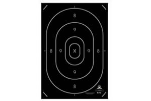 CHLTARGETS.COM Official NRA B-27C Shooting Range Target Center Official Law Enforcement NRA Police Standard Silhouette 12 3/8” x 18 1/2”