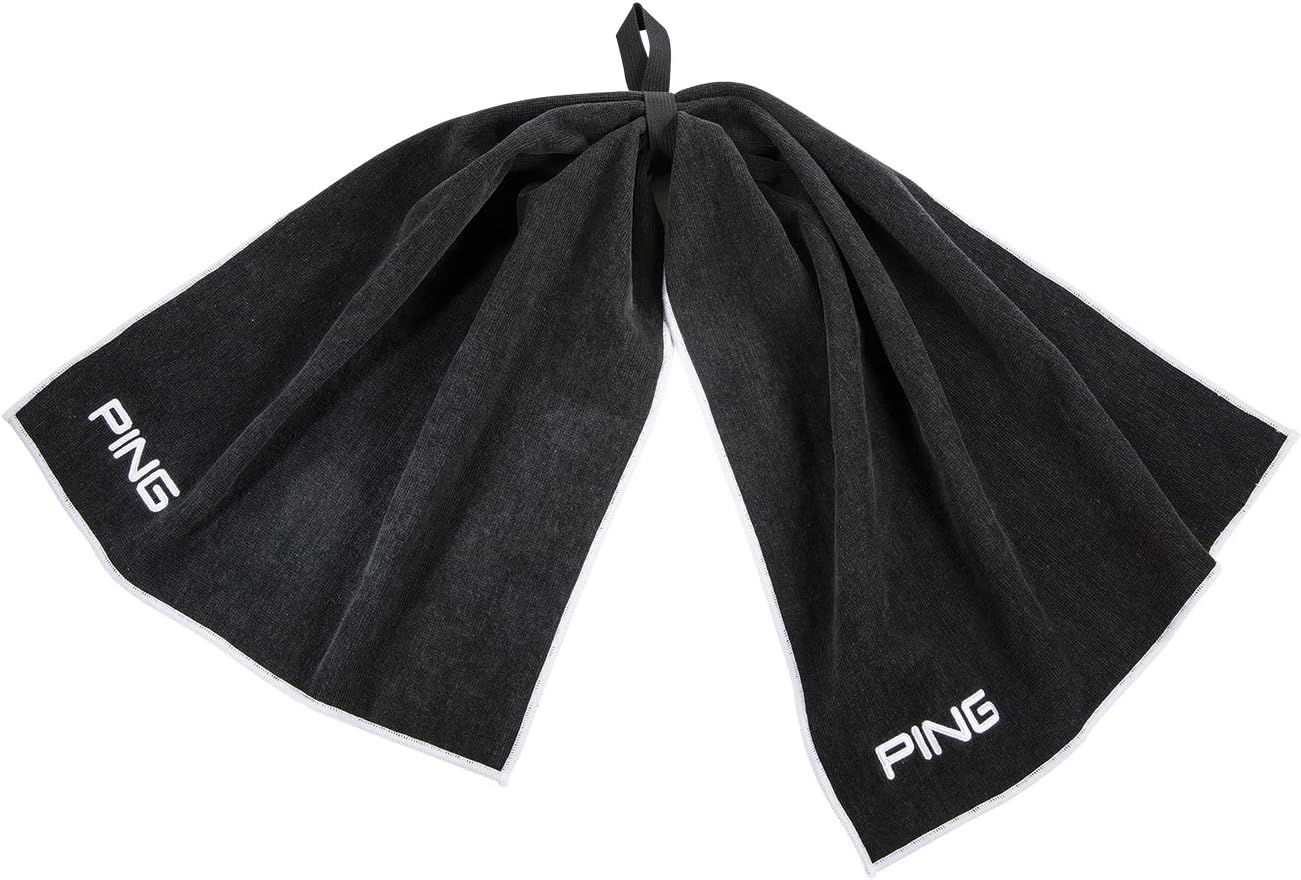 PING New Bow Tie Black/White 36"x16" Golf Towel Amazon.co.uk Sports