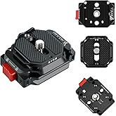 SY38 Camera Quick Release Plate Kit V2,Auto-Lock 38mm Camera Tripod Quick Release Mount Multi-Functional Base,Use for Tripod, Monopod,Slider Etc Quick Release Adapter,V3803