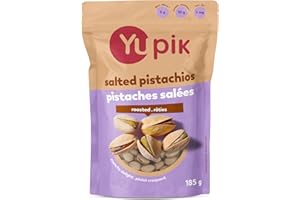 Yupik Roasted Salted Pistachios, In Shell, 185 g, Gluten-Free, Kosher, Crunchy Nuts Seasoned with Sea Salted, Healthy Snacks,