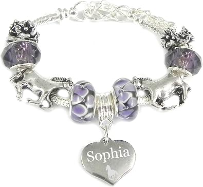 Tipo Pandora Pulsera de caballo Niña - caja de regalo: Amazon.es: Joyería