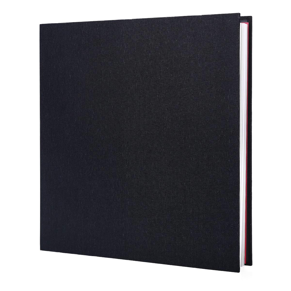Minlna Photo Album Scrapbook Linen Art with Protective Film Save Images Permanently, Memory Book,It Has 40 Pages,11"×11" for 120 Photos (Black)
