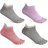 Meaiguo Toe Socks No Show Cotton Low Cut Five Finger Socks Athletic for Women