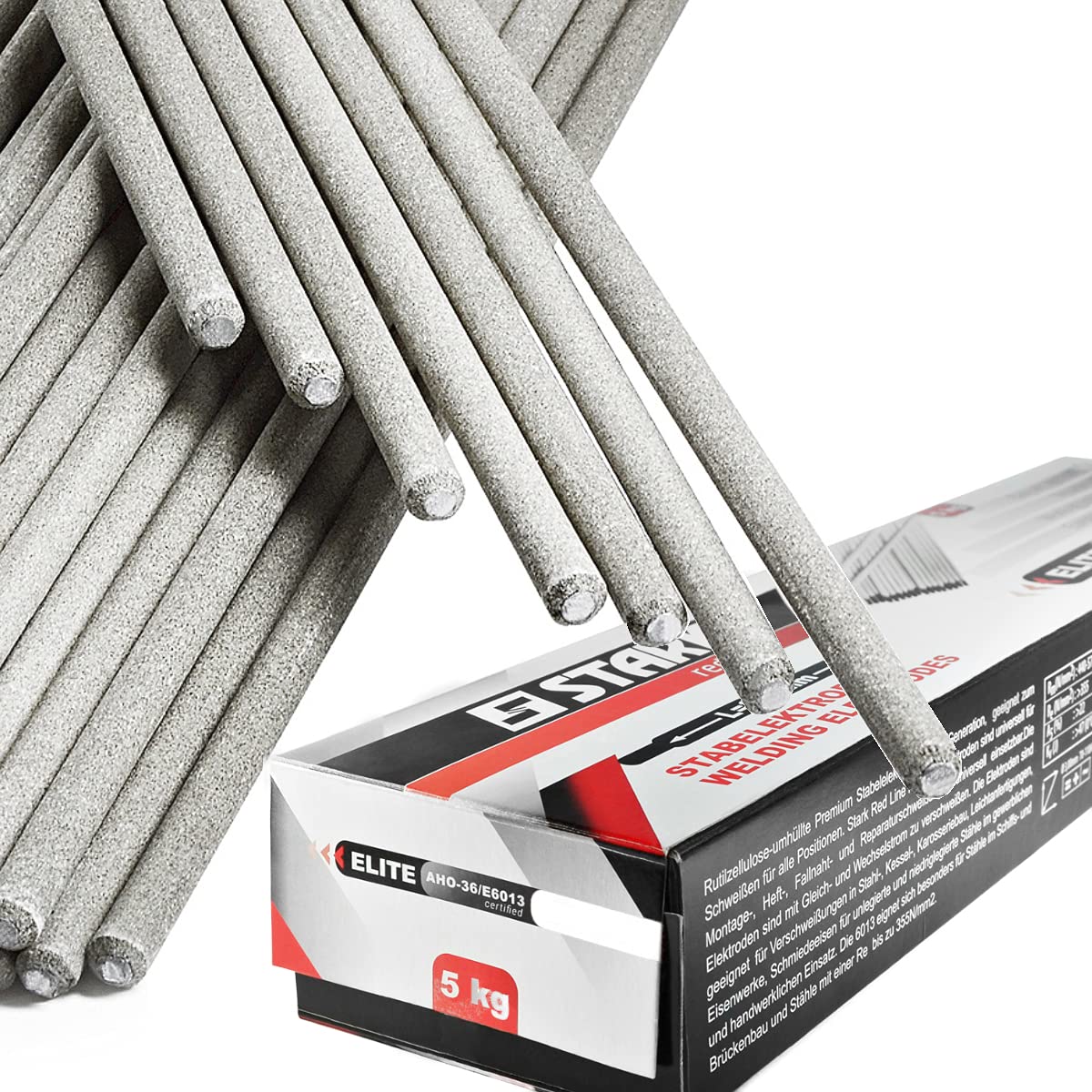 STARK Arc Welding Electrodes 3mm x 350mm – 5kg (Approx. 185 pcs) | Universal Stick Electrodes for Mild Steel, Repair, Assembly & Structural Welding | Redline Premium Series