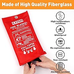 CHMI Emergency Fire Blanket - 8 Pack