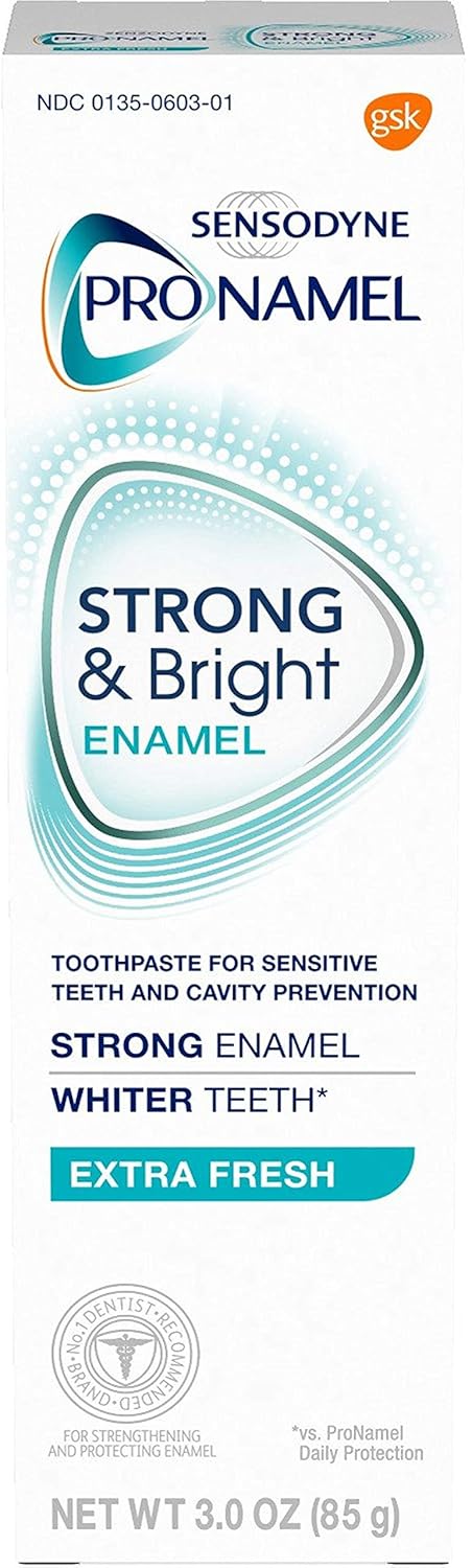 Sensodyne Pronamel Strong and Bright Enamel Toothpaste for Sensitive Teeth, to Reharden and Strengthen Enamel, Extra Fresh - 3 Ounces : Beauty