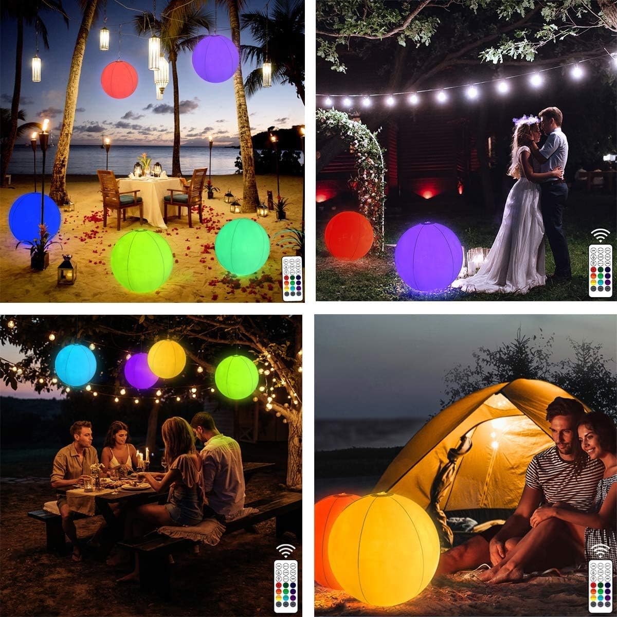 Pool Toys Light Up Pool Floats LED Beach Ball Volleyball 16 Colors Glow Ball 16'' Inflatable Floating Ball with Remote , The Dark Party Indoor Outdoor Decorations Birthday Gift for Kids and Adult: Sports & Outdoors