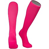 Mk Socks All Sport Knee High Long Baseball Football Tube Socks, Hot Pink (Neon Pink) (S)