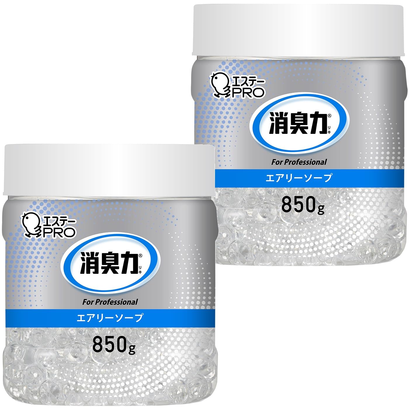 消臭力 業務用 [まとめ買い] ビーズタイプ 室内 トイレ用 本体 エアリーソープ 大容量 850g×2個 サニティー 部屋 トイレ 消臭剤 消臭 芳香剤 業務用消臭剤 エステーPRO の商品画像