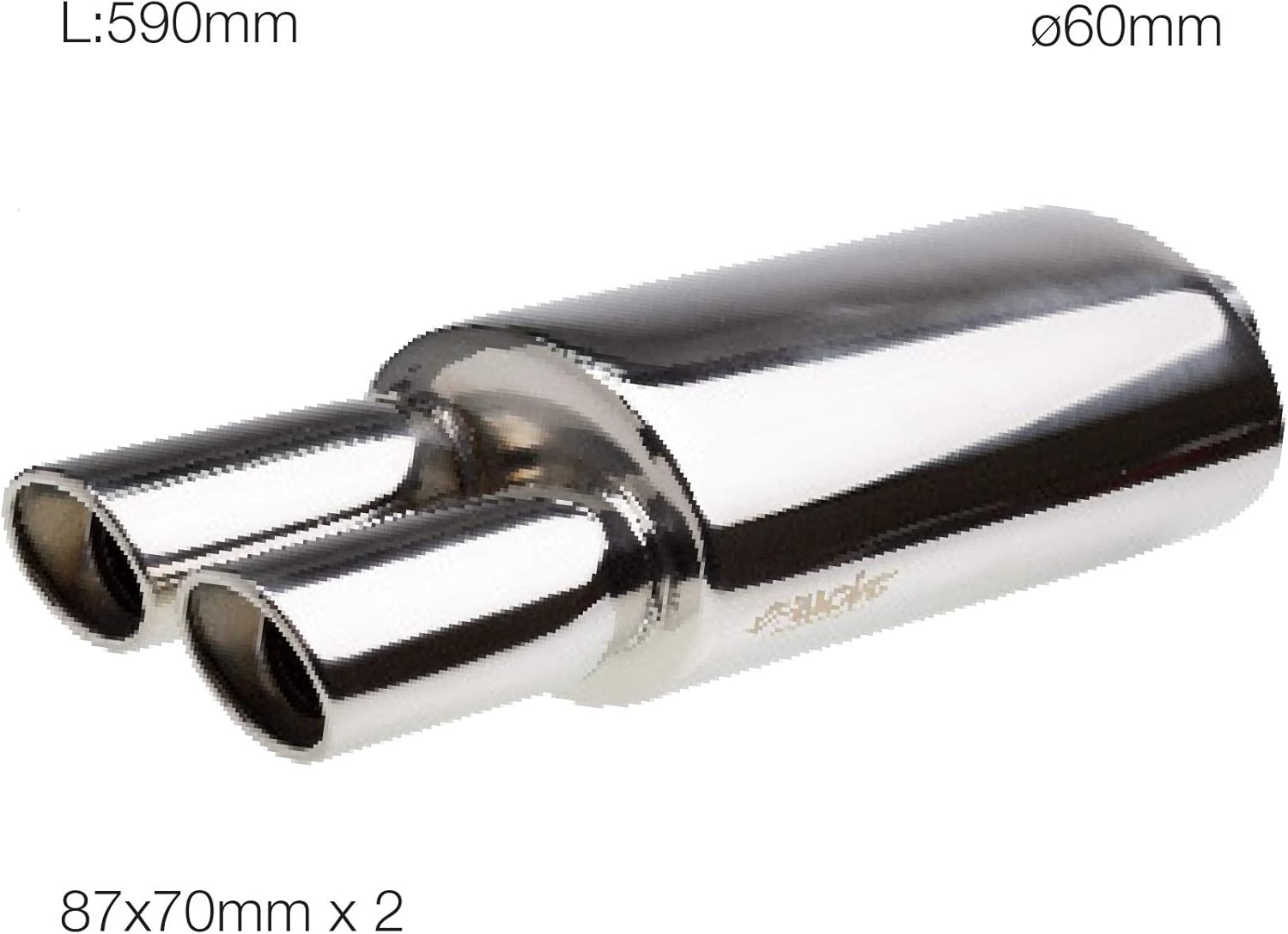 Silencieux D'échappement Simoni Racing ESR086 - Sortie Ronde Inox Pour