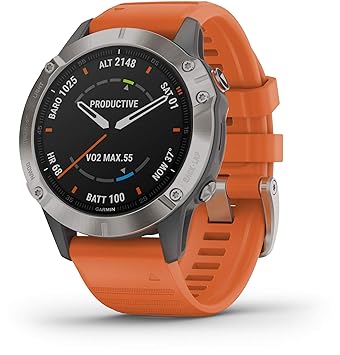 Garmin - Reloj GPS con Pulsómetro Fenix 6 Zafiro Titanio: Amazon ...