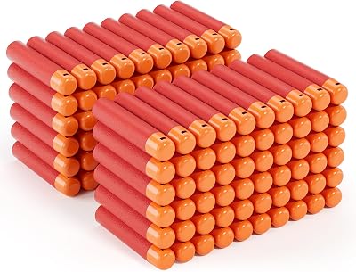 Mlikero Mega Darts Refills 120 Pieces for Mega Guns Red Darts 9.5cm
