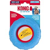KONG Puppy Tires, Natural Rubber Teething Toy, Medium/Large Puppies, Blue | Durable KONG Natural Rubber Chew &amp; Fetch Toy That Promotes Healthy Teeth &amp; Gums with a Fun Bounce &amp; Easy Roll
