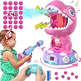 EagleStone Remote Control Dinosaur Shooting Toys for Boys &Girls, Electronic Moveable Shoot Game with Spay, Auto Scoring, Light & Sounds,Party Favors, Carnival Games,Toys for Kids 3 4 5 6 7 8 Year Old