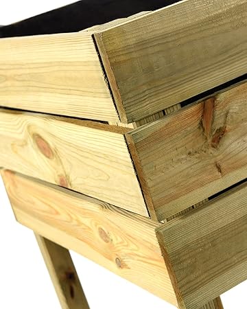 MYGARDENLUST Cama alta de madera para plantas, kit de construcción ...