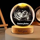 Personalized Ultrasound Crystal Ball with Night Light Custom Ultrasound Picture Frames Decorative Balls for New Mom and Dad P