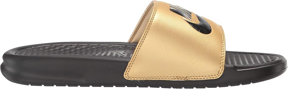 women's nike benassi just do it metallic slide sandals