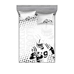 Ambesonne Sports Fitted Sheet & Pillow
