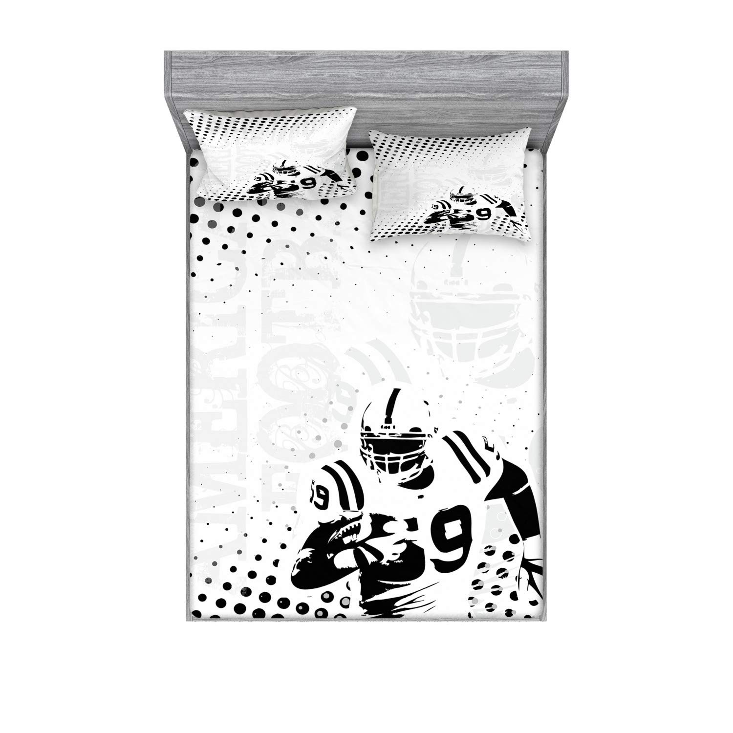 Ambesonne Sports Fitted Sheet & Pillow