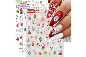 IDDFEVE 12 Months All Holiday Nail Stickers, 24 Sheets Seasonal Variety Pack 2 Pcs Per Month DIY Nail Art, Self-Adhesive Pegatinas Uñas for a Year of Halloween Christmas Thanksgiving&Valentine’s Day
