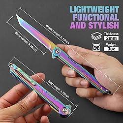 DRACHENADER Tanto Folding Knife for Women and