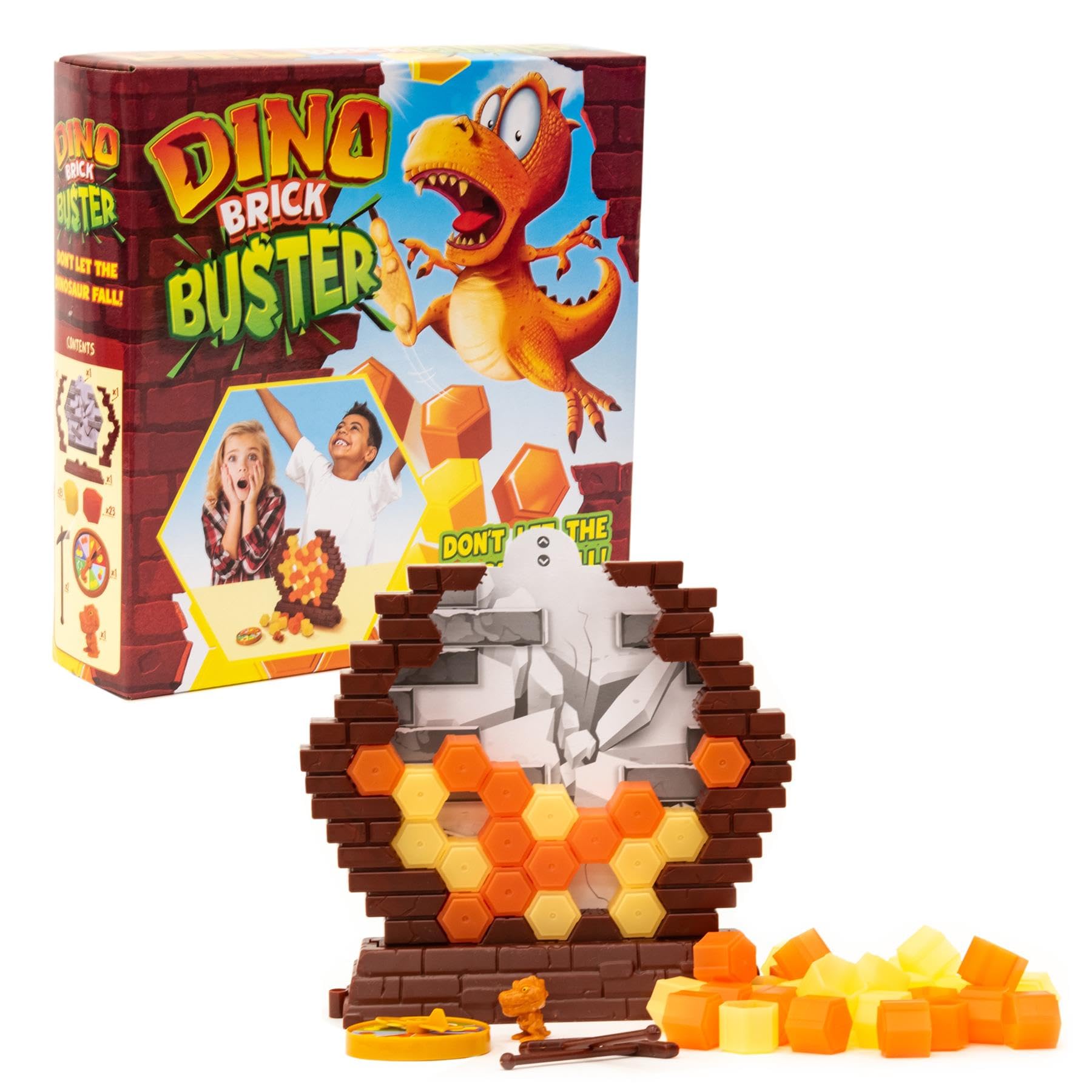 KandyToys Dino Brick Buster | Family Game | Kids Dinosaur Gift