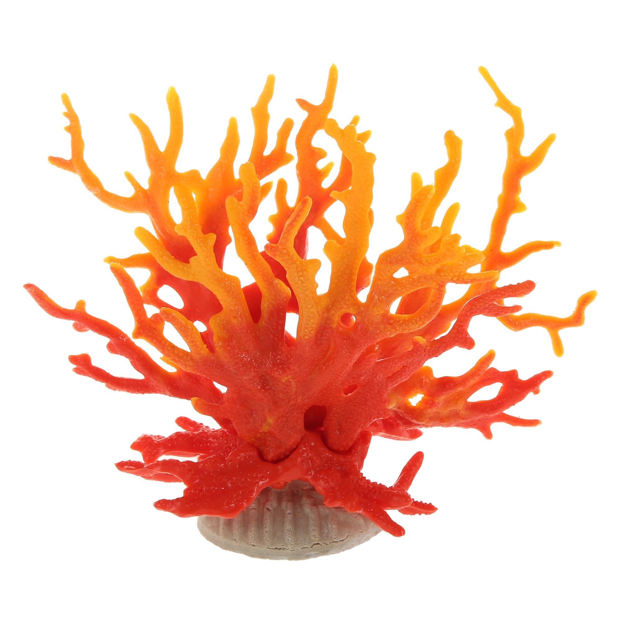 CAPASTEC Colorful Coral Reef Decor, Mini Faux Coral Decor for Aquarium Decorations, 6.5x5.83 inch (Yellow Red)