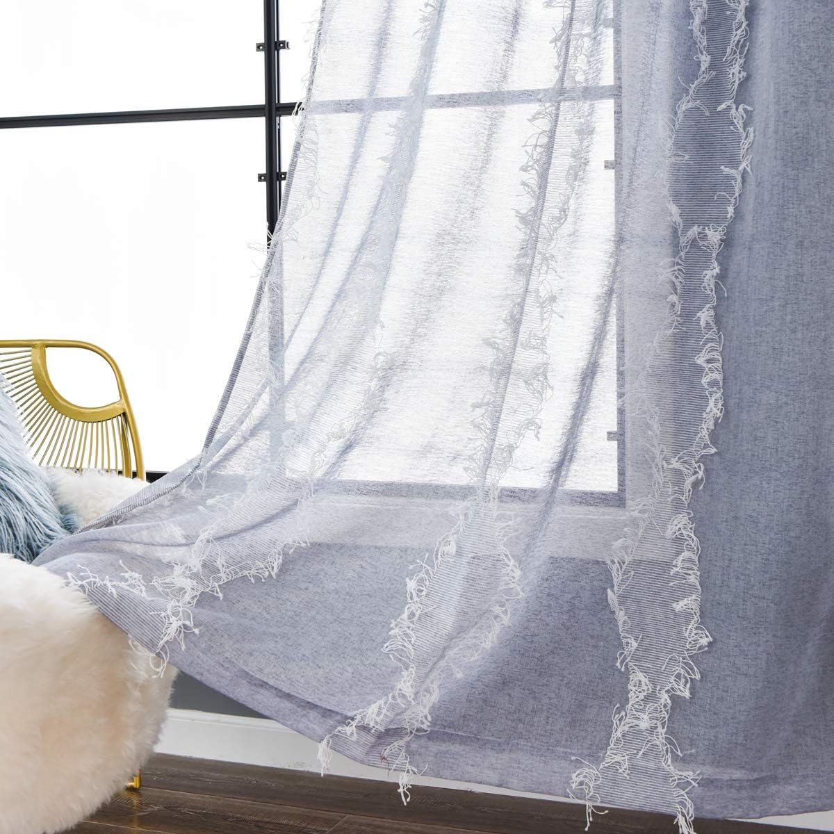 Best neutral sheer living room curtain