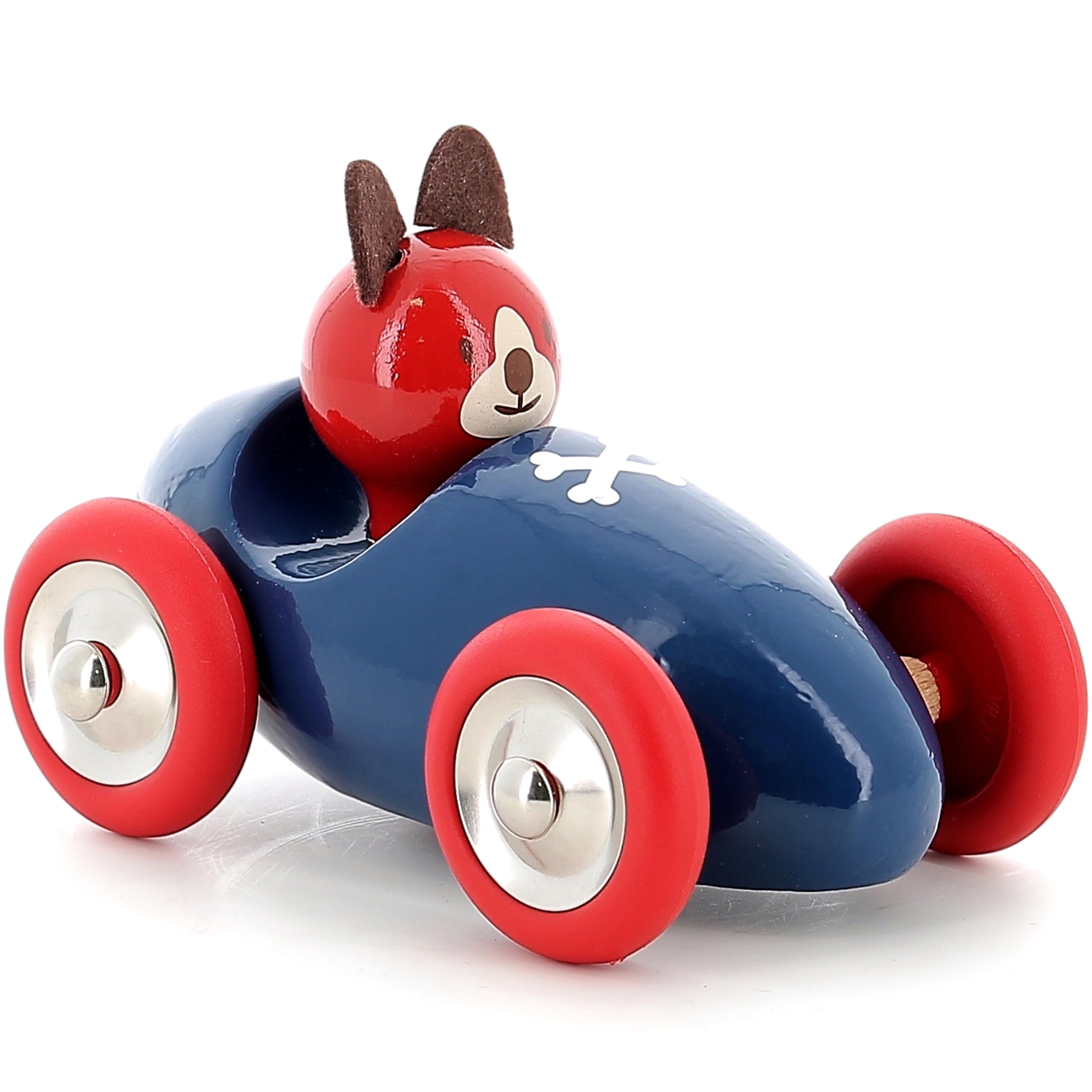Vilac Character-Driven Wooden Racing Push and Pull Toy Car, Comes In Lovely Box, Handcrafted In France, 2 Years+, Animal - Lucien the Dog — image 1