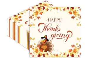 LDFDRT Party Napkins 40 pcs Paper Napkins Disposable 13 X 13 Inches Cocktail Napkins For Birthday Picnic Wedding Baby Shower Tea Party Decorations (thanksgiving)