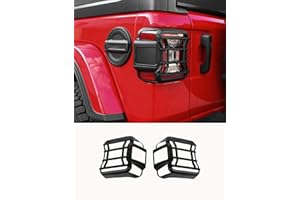 Savadicar Black Taillight Trim Cover for Jeep Wrangler JL JLU 4xe & Gladiator JT 2018–Present – Rear Light Accent, Exterior Styling Upgrade Accessory