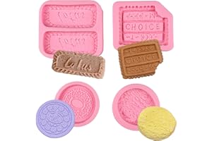 nklbio Biscuit Silicone Molds, Cookies Chocolate Candy Fondant Molds, Can Be Used for Cake Decorating, Cupcake Toppers, Cookies, Butter, Floral Paste, Dough, Plaster, Resin, Clay