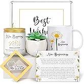 New Beginnings Box Gifts for Women, Farewell Gifts For Coworkers, Self, New Job Going Away Break Up Divorce Goodbye Good Luck Gift Basket, Self Care Gifts for Women Her Best Friends Sister Mom