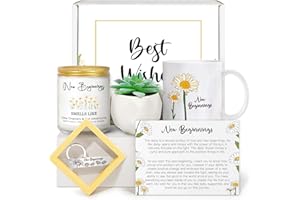 IAOVUEBY New Beginnings Box Gifts for Women, Farewell Gifts For Coworkers, Self, New Job Going Away Break Up Divorce Goodbye Good Luck Gift Basket, Self Care Gifts for Women Her Best Friends Sister Mom